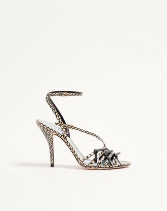 Valentino Garavani Nodine Elaphe Sandal 100mm Wo