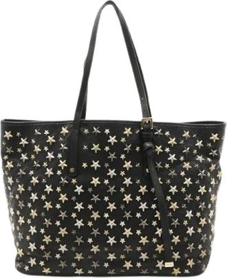 Jimmy Choo London Pre-owned Tote Bags, female, Black, Size: ONE SIZE Pre-owned Sasha M Leather Tote Bag