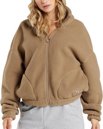 Gymshark Sherpa Womens Jacket - Brown - XS