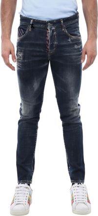 Dsquared2 Blue Skinny Mid Rise Jeans
