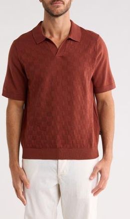 Lucky Brand Johnny Collar Jacquard Polo in Cinnamon at Nordstrom Rack, Size Xx-Large