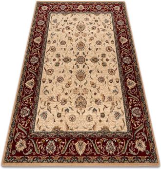 RugsX Rugsx - Wool carpet omega aries flowers light ruby beige 135x200 cm