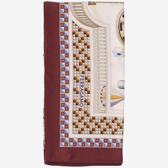 Ferragamo Nadir Print Silk Scarf