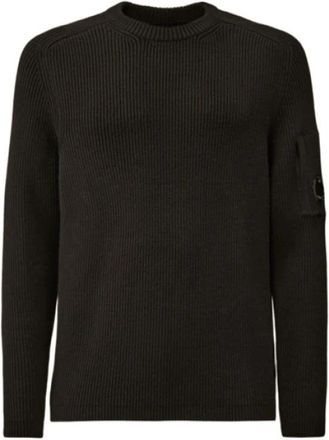 C.P. Company Kn 015A Crewneck Sweatshirt - Heren - Ronde hals truien - Zwart - XL - Katoen - Truien & Vesten