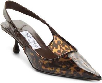 Jimmy Choo London Amel Pointed Toe Slingback Pump in Amber Mix at Nordstrom, Size 37.5