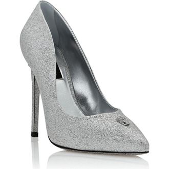 Philipp Plein Glitter Decollete Pumps Women in Silver at Nordstrom, Size 37