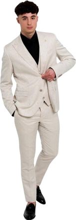 Manuel Ritz Kostuums, Heren, Beige, XL, A3328 Pak