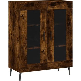 vidaXL Sideboard Smoked Oak 69.5x34x90 cm Engineered Wood vidaXL