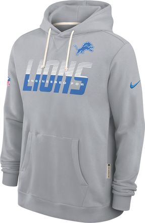 Nike Detroit Lions Sideline Standard Issue Nike Mens Dri-FIT NFL Pullover Hoodie in Grey | 03AZ01V9J-SX8