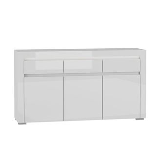 Petits Meubles Buf&eacute; 3 puertas 3 cajones con led paneles laminados blanco