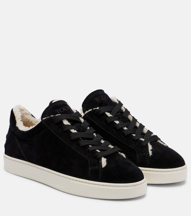 Cassetta shearling-lined suede sneakers
