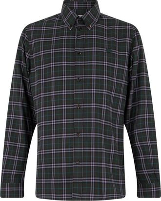 Burberry Green Regular Plaid Shirt