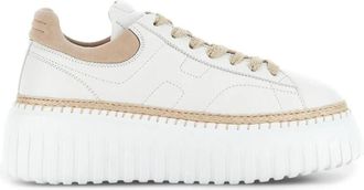 Hogan Sneakers H-Stripes - Dames - Sneakers - Wit - 39 EU - Leer - Schoenen