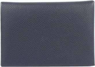 Herm&egrave;s Blue Indigo Epsom Leather Coin Purse/Coin Case (Pre-Owned)