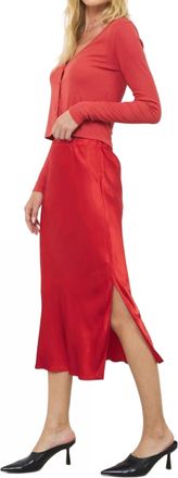 La Made Dorit Silky Slip Skirt In Sahara