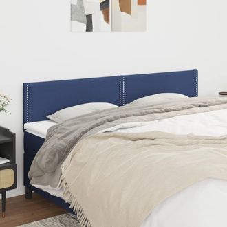 vidaXL Cabeceros Tela Azul 160x5x78/88 Cm Vidaxl