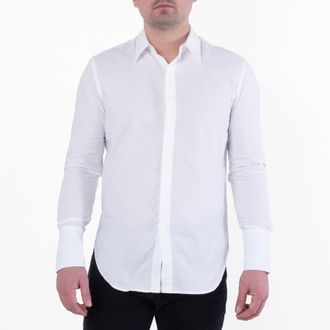 Ferragamo Logo Jacquard Long-Sleeved Sport Shirt, Size Medium