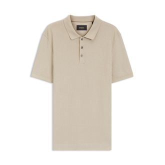 BOSS Basket-weave polo shirt in cotton