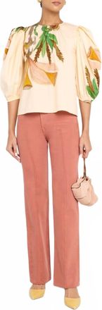 Ulla Johnson Ravena Puff Sleeve Top In Inner Nature