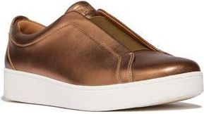 FitFlop Rally Metallic Slip-On Sneaker in Bronze Mix at Nordstrom Rack, Size 8.5