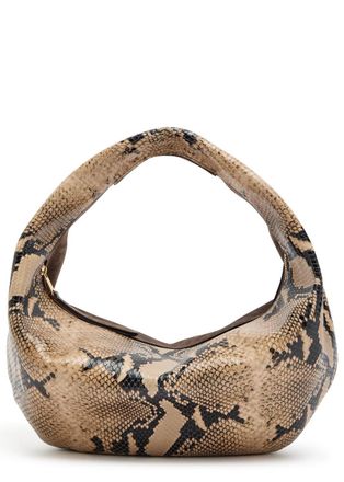 Khaite Olivia Medium Snake-effect Suede and Leather top Handle bag - Multicoloured 1 - One Size