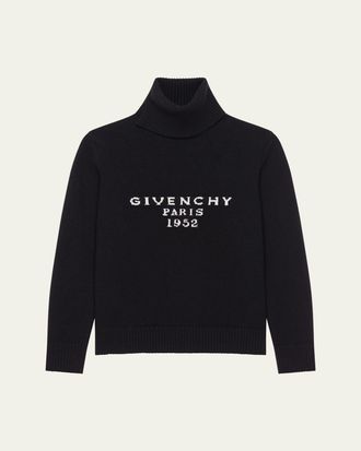 Givenchy Turtleneck Logo Wool-Cashmere Sweater