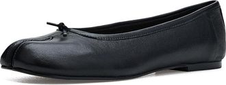 Steve Madden Calico Womens Flat Shoes Black Leather : 10 M