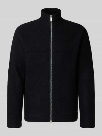 Selected Regular Fit Cardigan aus reinem Woll-Boucl&eacute; Modell NEALY in Black, Gr&ouml;&szlig;e XL