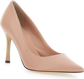 Pollini Womens Pointed Toe Stiletto Heels Pink Ecoleather Polyamide