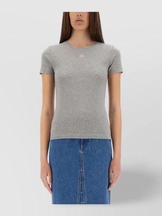 Marine Serre ribbed cotton baby-fit t-shirt