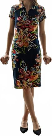 MSK Vibrant Floral Midi Dress In Black