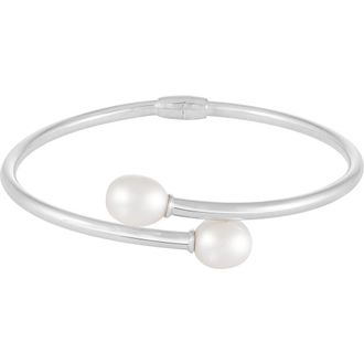 Splendid Pearls Freshwater Pearl Bracelet in White/Silver at Nordstrom Rack