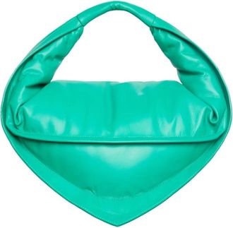 Federico Cina Handbags, female, Green, Size: ONE SIZE Green Tortellino Bag