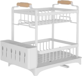 OEM Escurridor De Platos De Dos Niveles - Blanco