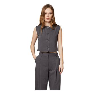 Alpha Studio Dames, Jassen, Zwart, Maat: M Leer