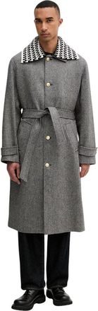 Dr&ocirc;le de Monsieur Single-Breasted Coats - Heren - Jas met riem - Grijs - M - Jassen
