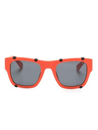 Philipp Plein Eyewear Icon Hexagon sunglasses - men - Acetate - 54 - Orange