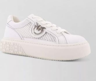 Pinko leather low-top sneakers