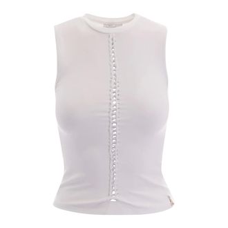 Patrizia Pepe Patrizia Pepe, Sleeveless Tops, female, White, Size: XS Maglia/Top