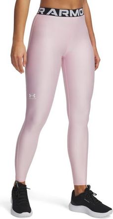 Under Armour HeatGear Leggings in Prime Pink //White at Nordstrom, Size Xx-Large