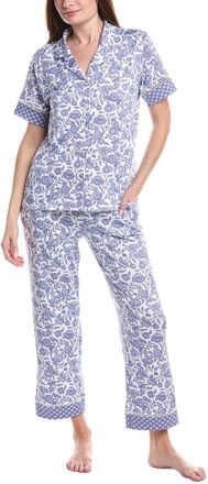 Vera Bradley 2Pc Notch Collar Top & Pant Pajama Set