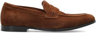 Ferragamo Tiberio Suede Loafers - Heren - Loafers - Bruin - 41 EU - Leer - Schoenen