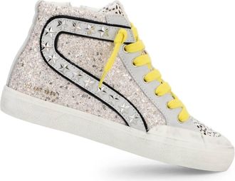 Vintage Havana Womens Inbal High Sneakers In Silver Glitter