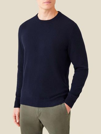 Luca Faloni Midnight Blue Cashmere (2-Ply) Crew Neck