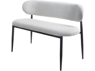 Habitat et Jardin Banco De Tela - 110 Cm - s&eacute;l&egrave;ne - 3 Plazas - Gris Claro Y Negro
