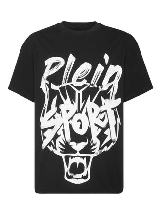 Plein Sport graphic cotton T-shirt - Black