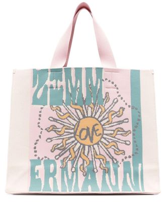 Zimmermann Shopper met jacquard - Beige