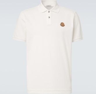 Moncler Polo de piqu&eacute; de algod&oacute;n con piel