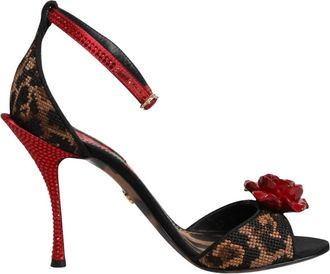 Dolce & Gabbana Hakken Sandalen - Dames - Sandalen met hakken - Bruin - 35 1/2 EU - Leer - Schoenen