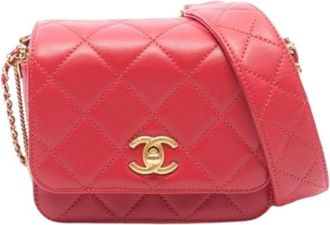 Chanel Pre-owned Matelasse Handtas - Dames - Vintage Schoudertas - Rood - ONE Size - Leer - Vintage
